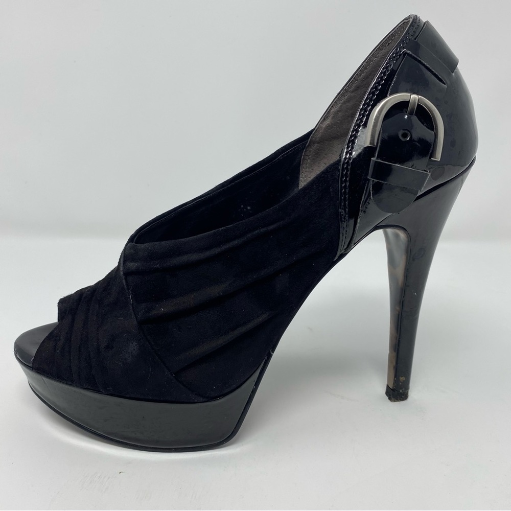 Guess Kailas suede peep toe heels